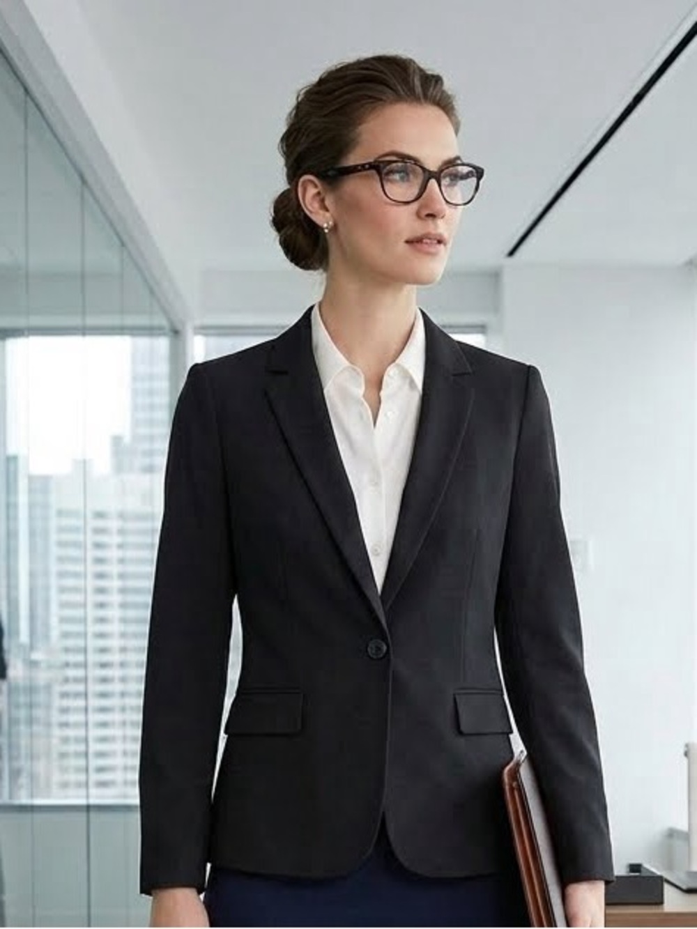 Frenchi Black Women’s Tailored Business Blazer Size S